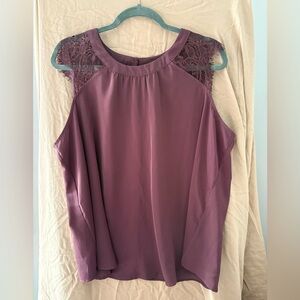 Torrid Plum Lace Accent Blouse